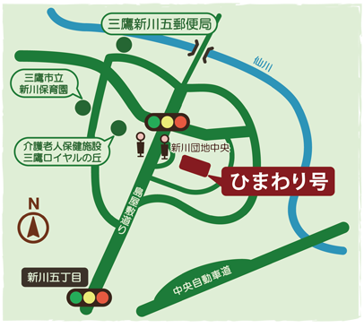 新川島屋敷通り団地の地図