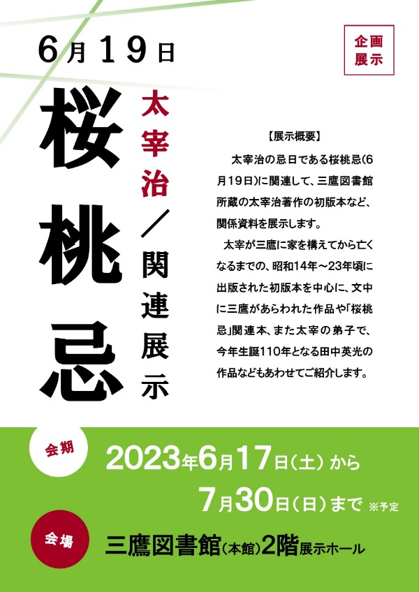 桜桃忌2023ポスター