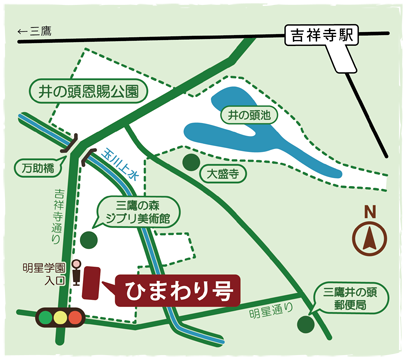 井の頭公園西園の地図
